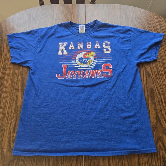 T-shirt Gildan Kansas Jayhawks Homme XL Blanc - État Correct